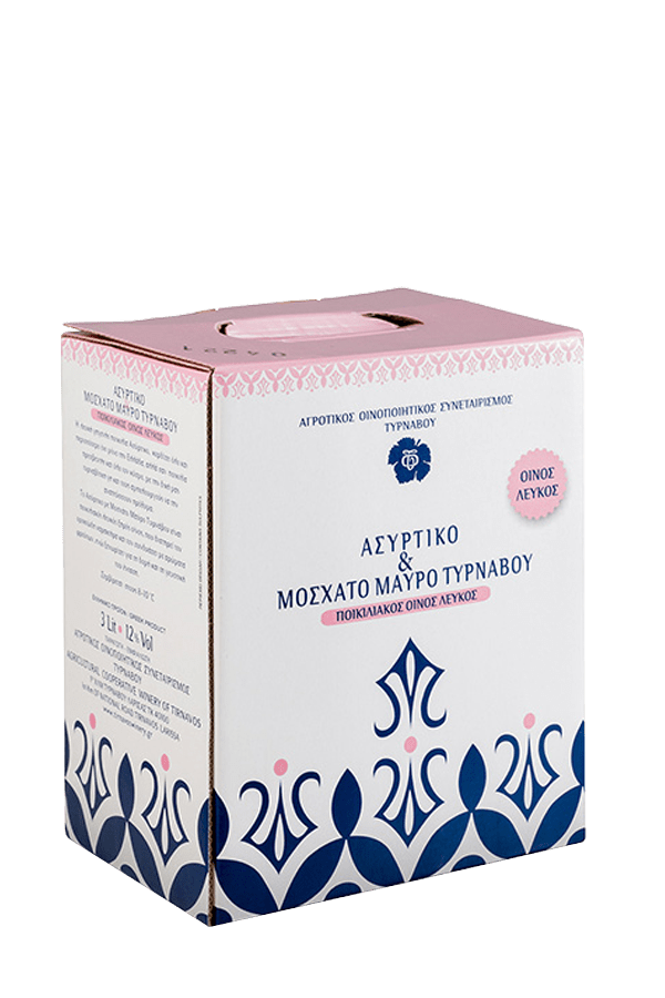 Bag-in-Box-Asyrtiko-Muscat-Tirnavou-Poikiliakos-Lefkos-Wine-Tirnavos-Winery - Ασύρτικο & Μοσχάτο Τυρνάβου